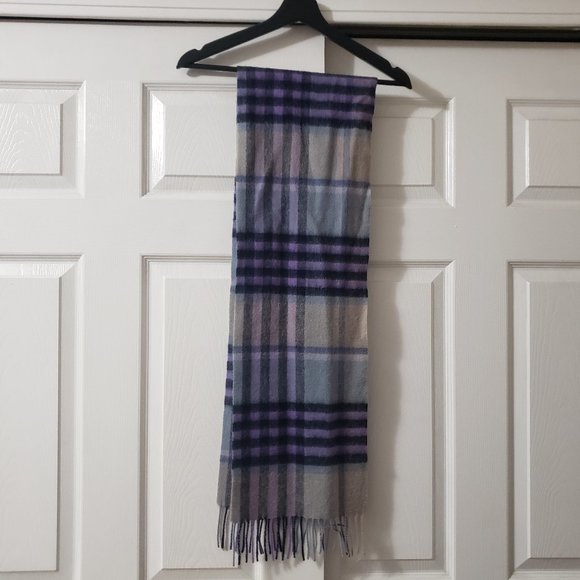 Edinburgh 100% Lambs wool Purple Scarf HERITAGE OF SCOTLAND - Picture 1 of 3